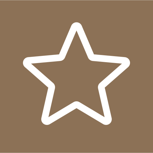 A star with a brown background